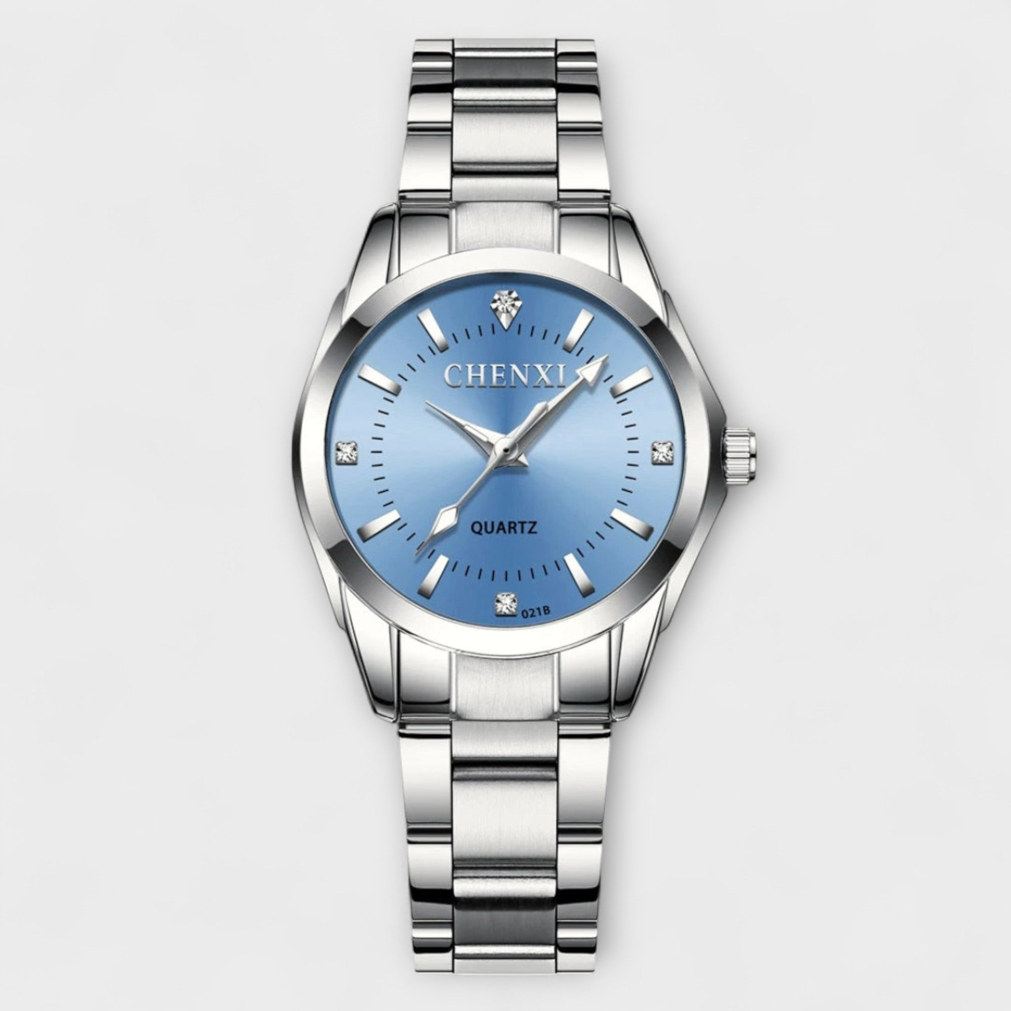 Nika® Silver Watch featuring a Pink Dial