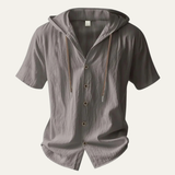 The Fairhaven Ridge Men’s Lightweight Hooded Cotton Linen Shirt