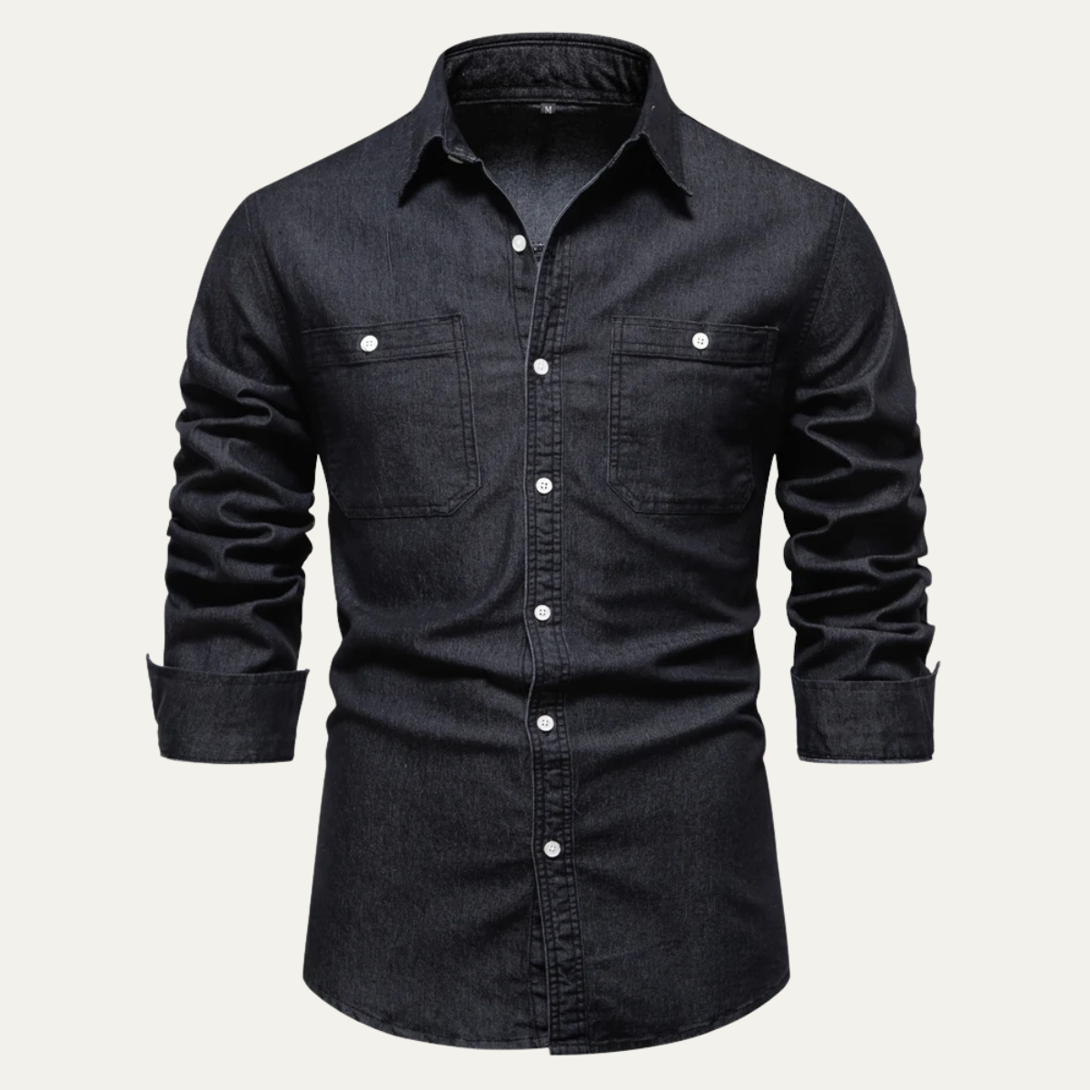 The Crestfall Ridge Men’s Slim Fit Denim Shirt with Double Pockets