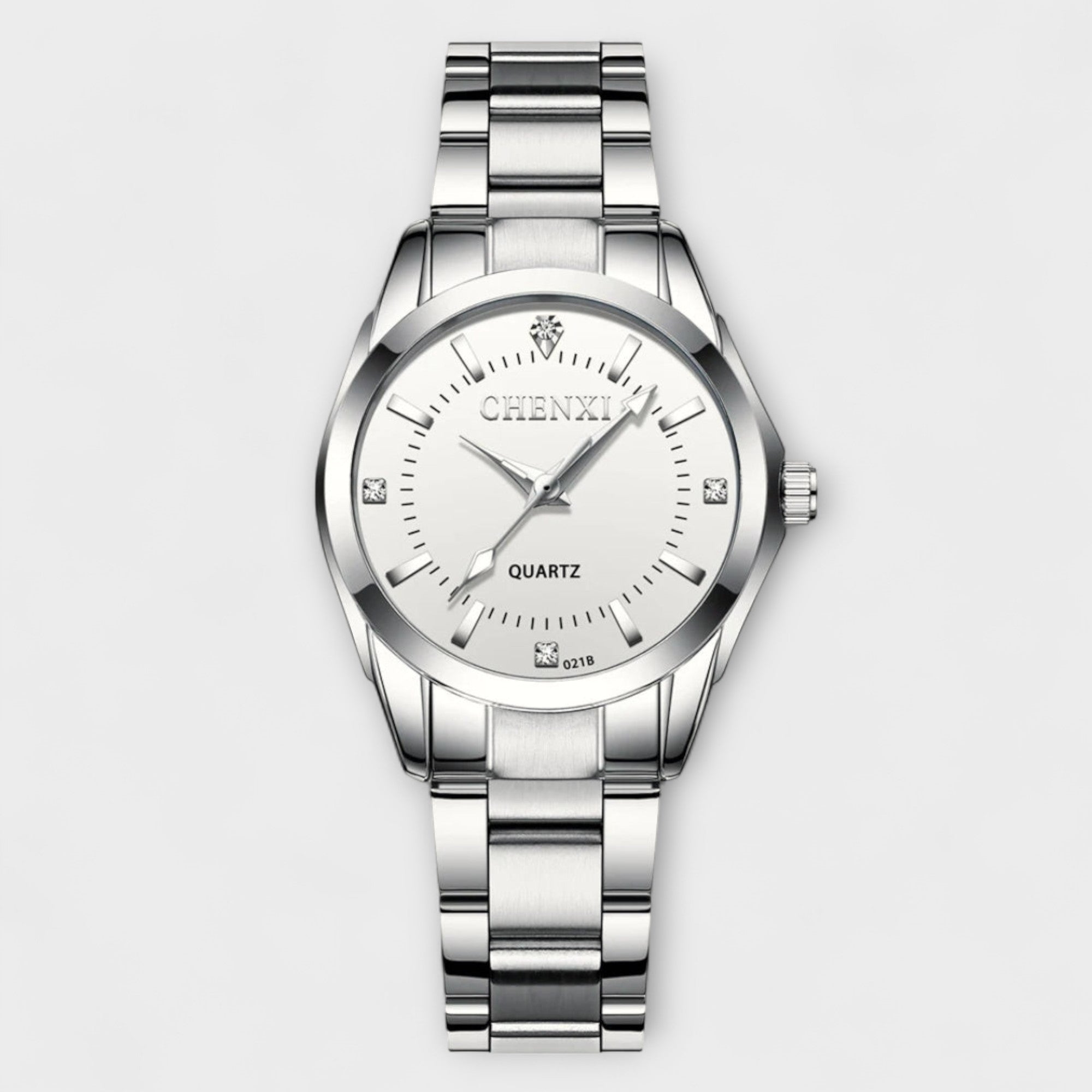 Nika® Silver Watch featuring a Pink Dial