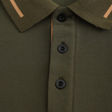 The Meadowcrest Ridge Men’s Polo Shirt with Contrast Trim – Army Green