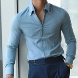 The Oakwood Park Men’s Collar Slim Fit Wrinkle Free Casual Shirt