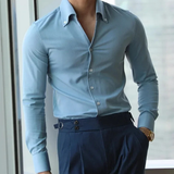 The Oakwood Park Men’s Collar Slim Fit Wrinkle Free Casual Shirt