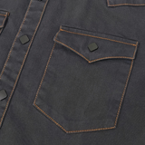 The Glenwood Court Men’s Vintage Dark Grey Denim Shirt