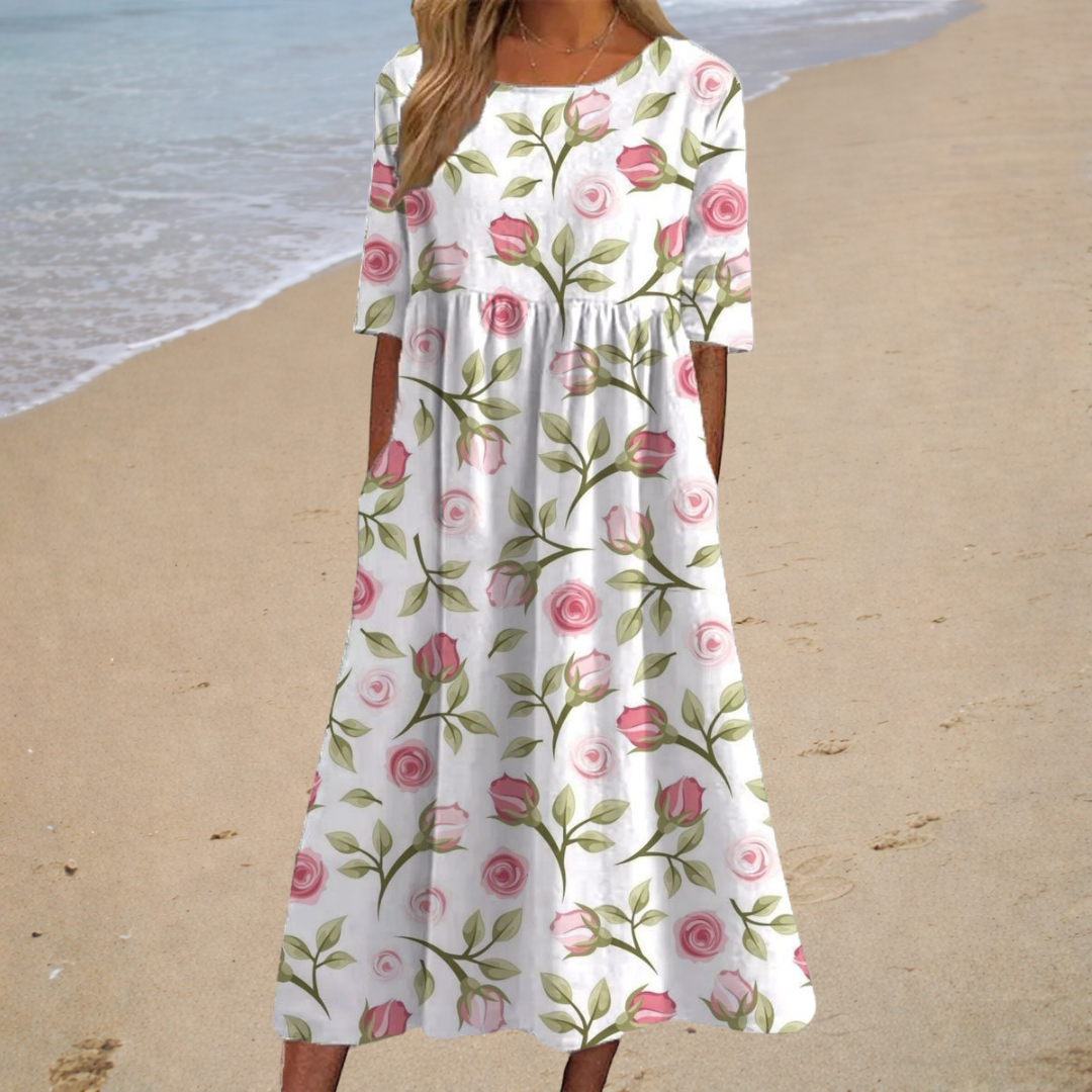 Thais - Chic and Comfortable Long Flowing Dress