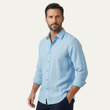 The Oakcrest Hill Men’s Casual Summer Beach Linen Shirt