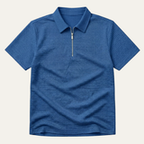 The Ravenswood Men’s Waffle Knit Half Zip Polo Shirt