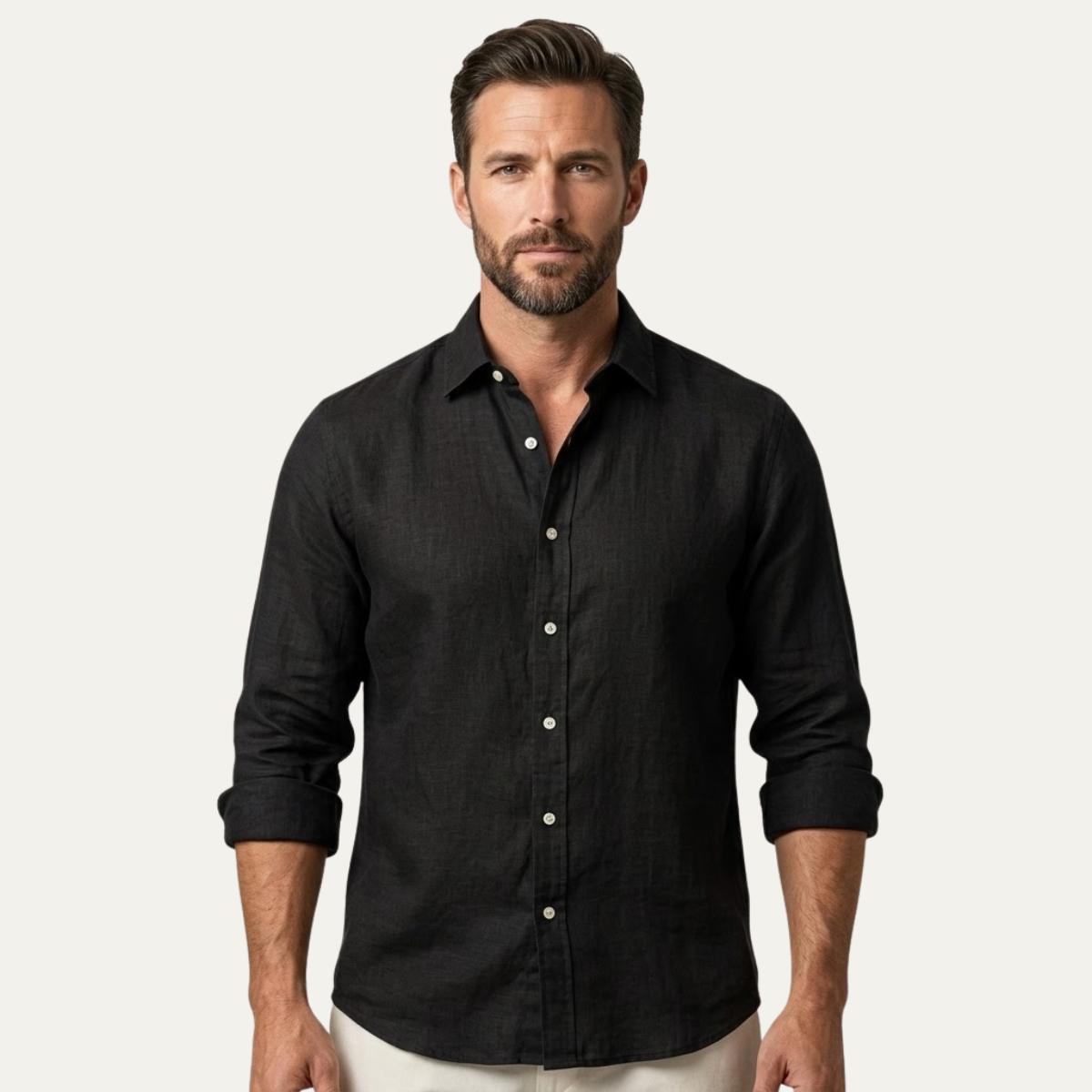 The Brookfall Ridge Men’s Trendy Summer Beach Linen Shirt