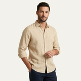 The Silverwood Hill Men's Lightweight Linen Summer Casual Button-Up Shirt