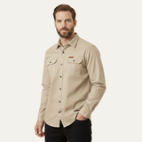 The Cedarfield Men’s Solid Colour Multi Pocket Soft Cargo Shirt