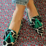 Orlaith pointed-toe animal print loafers for women | Ellie Dublin