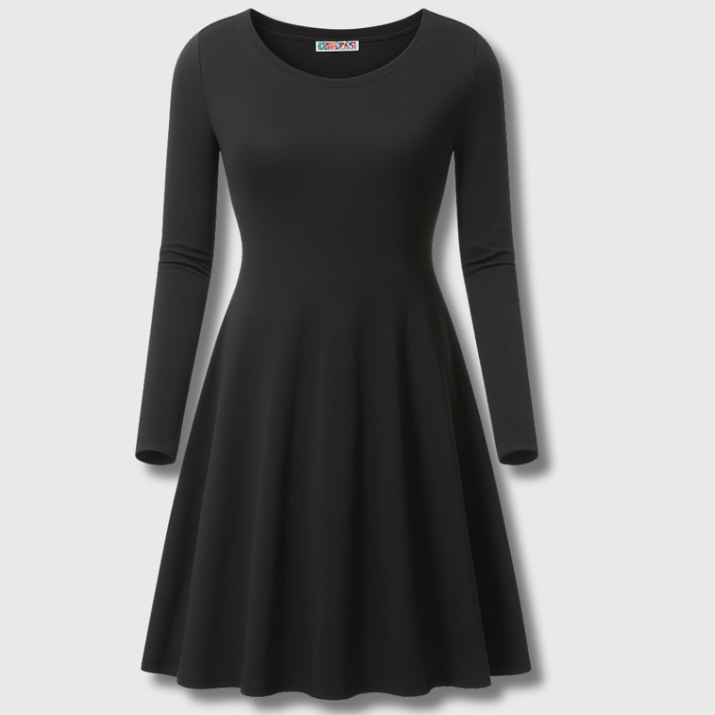 Julie | Classic Flared Long Sleeve Dress