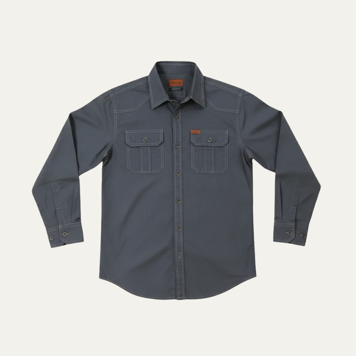The Cedarfield Men’s Solid Colour Multi Pocket Soft Cargo Shirt