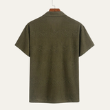 The Maplewood Ridge Men’s V Neck Breathable Knitted Polo Shirt