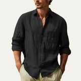 The Alderton Men’s Linen Lightweight Turn Down Collar Casual Shirt