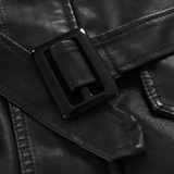 Adrien™ | Stylish Long Leather Coat for Men
