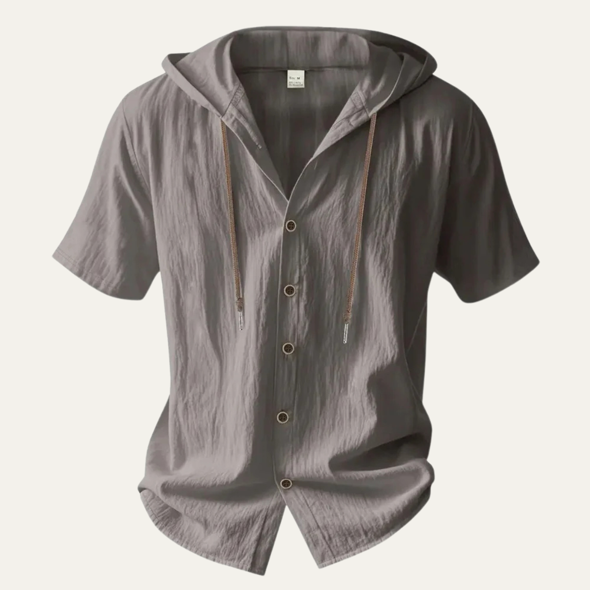 The Glenrock Men’s Cotton Linen Hooded Drawstring Casual Top
