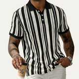 The Hillbrook Men’s Striped Knit Polo Shirt