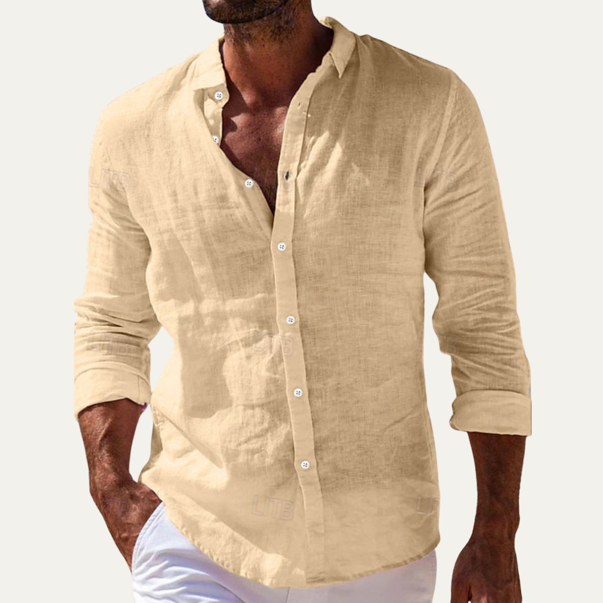 The Willowcrest Park Men's Lightweight Linen Summer Casual Button-Up Shirt
