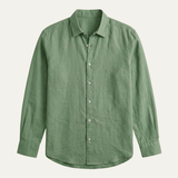 The Glenpark Ridge Men’s Linen Casual Button-Up Shirt