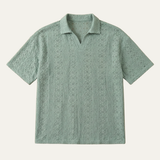 The Brookhurst Men’s Textured Knit Polo Shirt