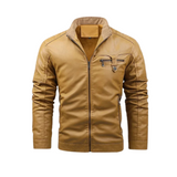 Gabriel™ | Vintage Leather Jacket with Cozy Fleece Lining