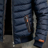 MARKO | Blue Jacket Featuring Leather Accents
