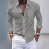 The Ashmont Men’s Slim Fit Gingham Long Sleeve Button Down Shirt