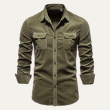 The Crestbrook Men’s Slim Fit Casual Corduroy Shirt