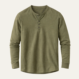 The Meadowcrest Hill Men’s Breathable Cotton Blend Henley Shirt