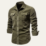 The Crestbrook Men’s Slim Fit Casual Corduroy Shirt