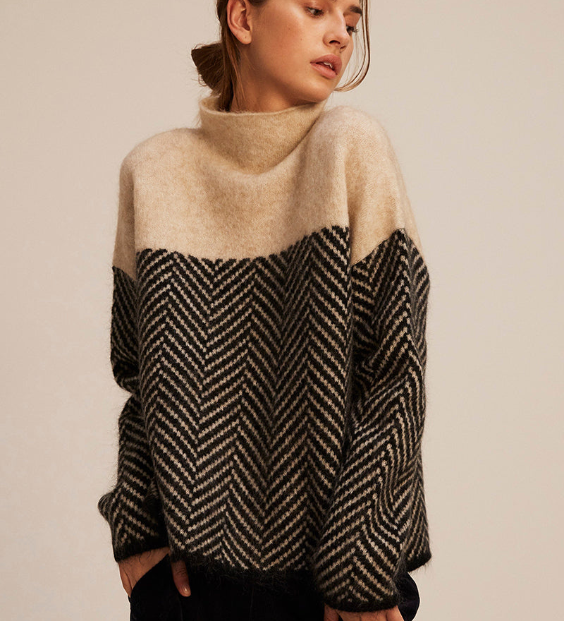 Norah | Cozy Cotton High Neck Sweater