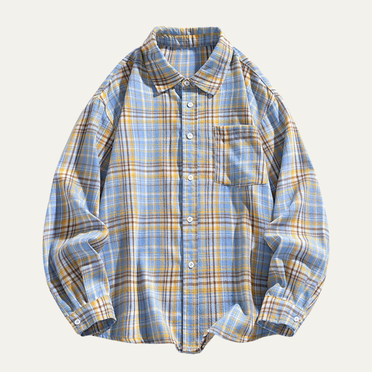 The Glenhurst Men’s Loose Fit Casual Retro Plaid Shirt