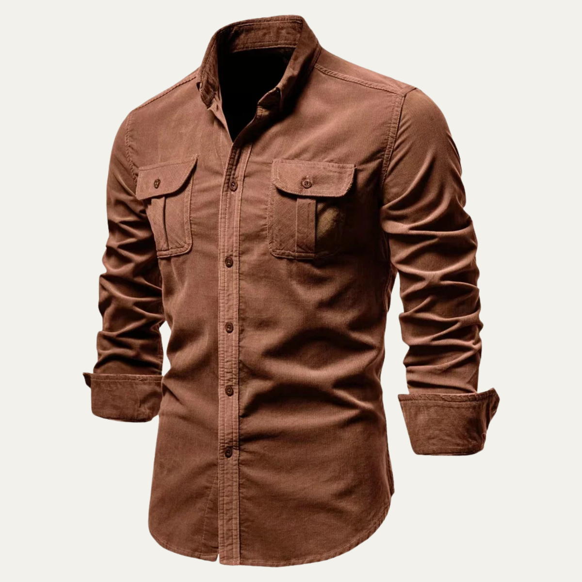 The Crestbrook Men’s Slim Fit Casual Corduroy Shirt