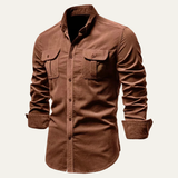 The Crestbrook Men’s Slim Fit Casual Corduroy Shirt