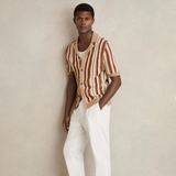 The Cedar Ridge Men’s Vintage Stripe Knit Button-Up Shirt