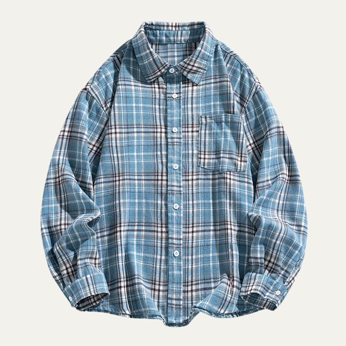The Glenhurst Men’s Loose Fit Casual Retro Plaid Shirt