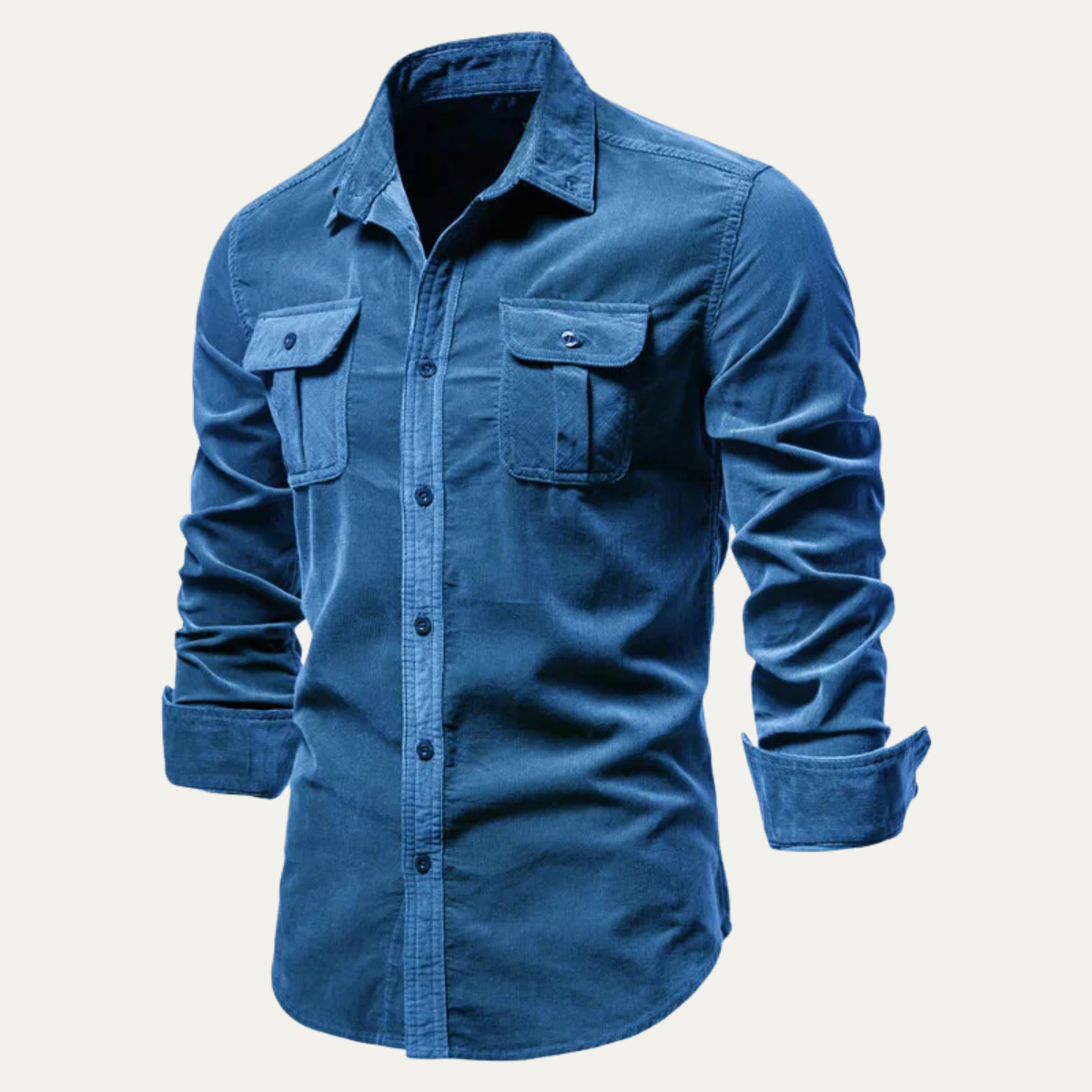 The Crestbrook Men’s Slim Fit Casual Corduroy Shirt
