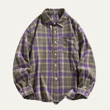 The Glenhurst Men’s Loose Fit Casual Retro Plaid Shirt