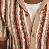 The Cedar Ridge Men’s Vintage Stripe Knit Button-Up Shirt