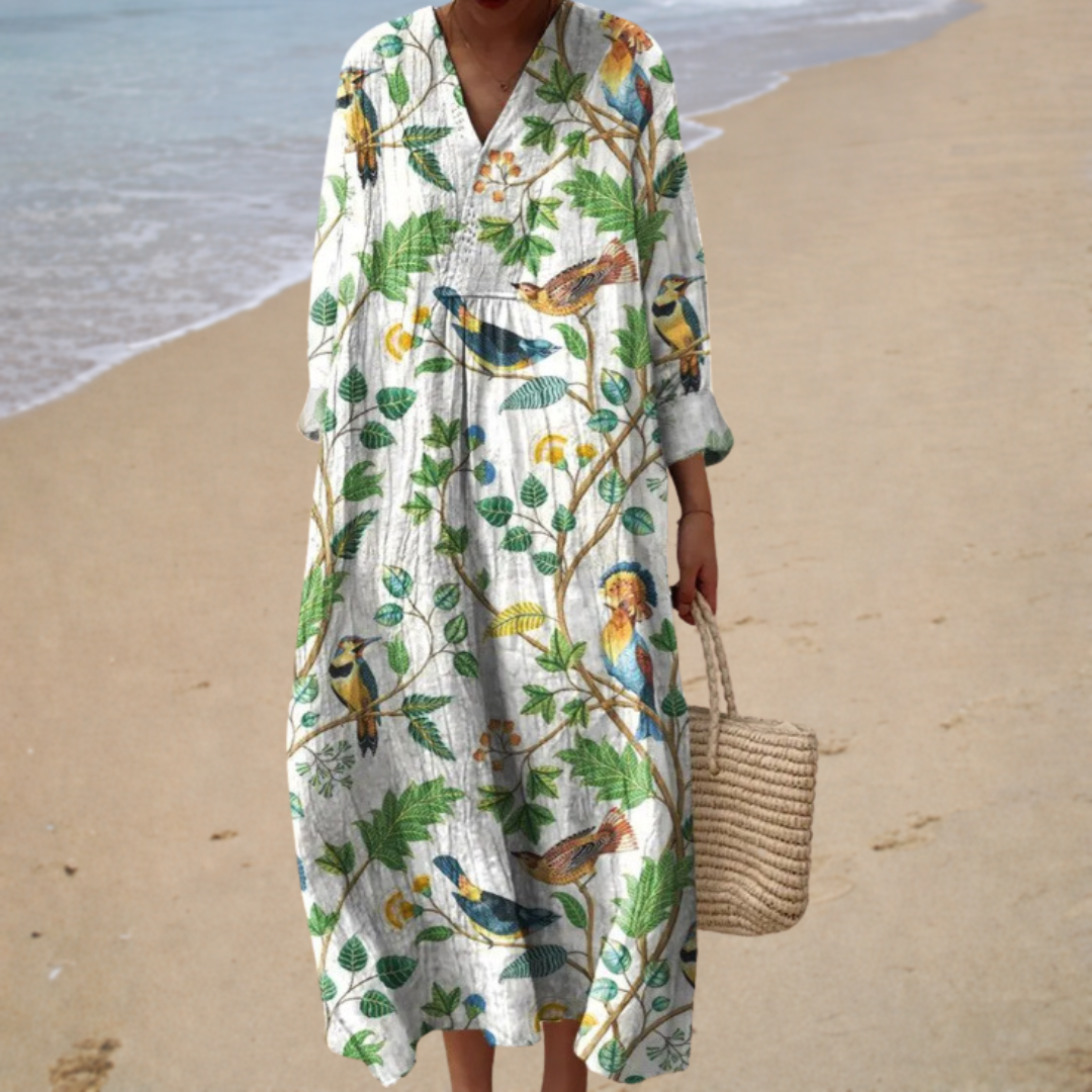 Valentine - Flattering Printed Summer Dress