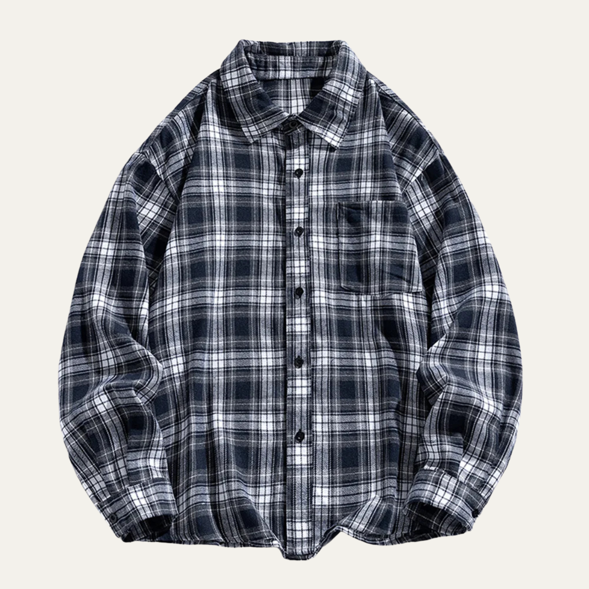 The Glenhurst Men’s Loose Fit Casual Retro Plaid Shirt