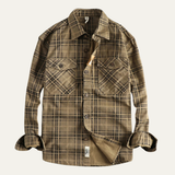The Timbercrest Ridge Men’s Lightweight Checkered Cotton Shirt Jacket