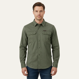 The Ashton Ridge Men’s Solid Colour Multi Pocket Cotton Cargo Shirt