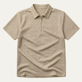 The Ravenswood Men’s Waffle Knit Half Zip Polo Shirt