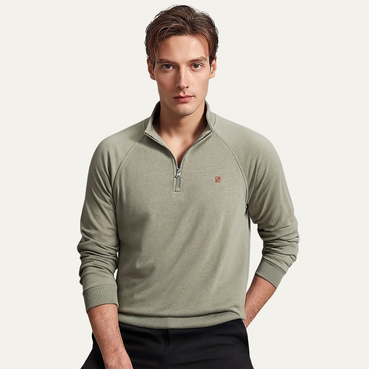 The Blackwell Men’s Half Zip Long Sleeve Casual Sweatshirt
