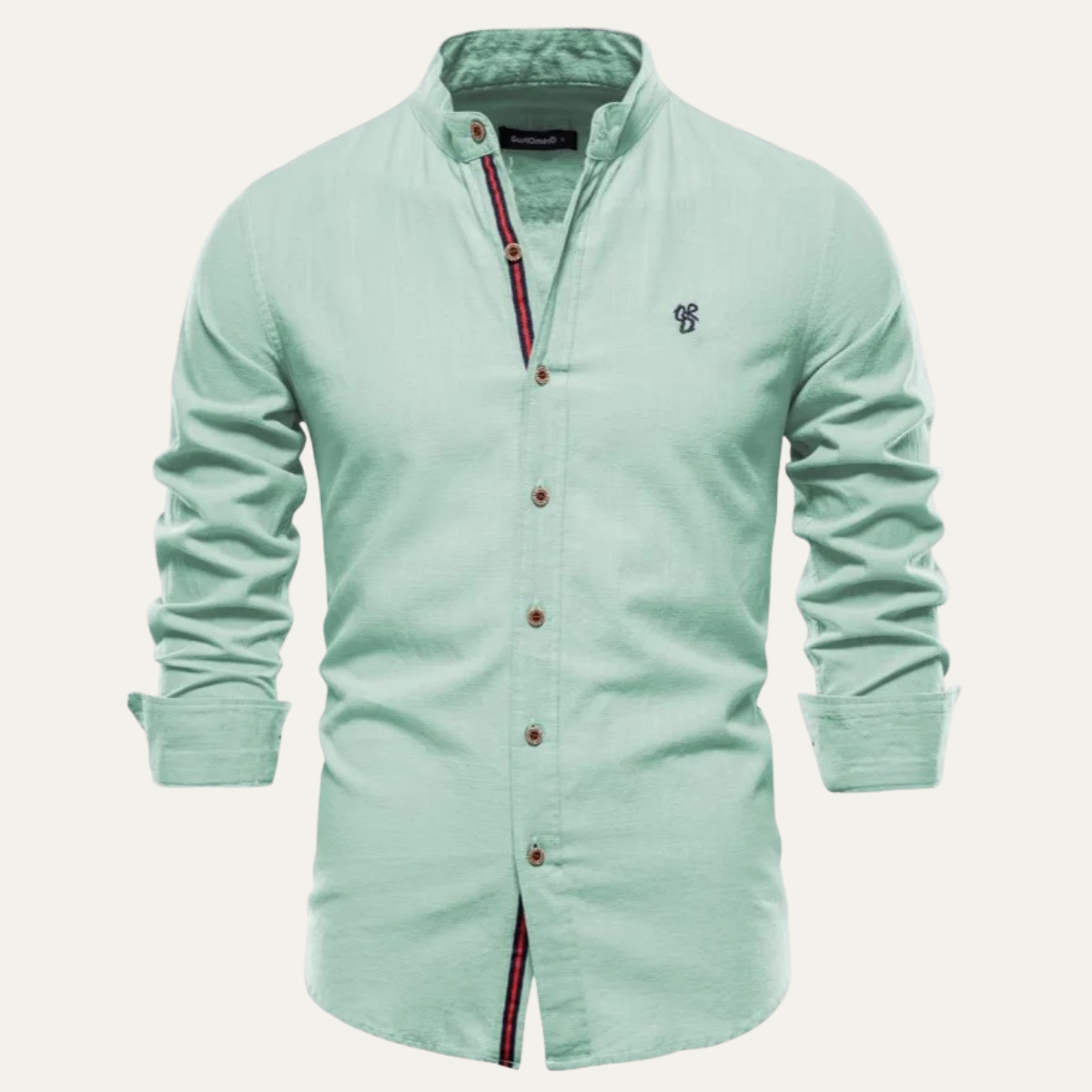 The Oakrun Men’s Slim Fit Stand Collar Business Shirt