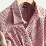The Timberlake Ridge Men’s Casual Textured Button-Up Shirt