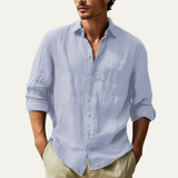 The Alderton Men’s Linen Lightweight Turn Down Collar Casual Shirt