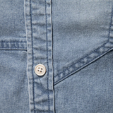 The Meadowford Men’s Slim Fit Cowboy Style Denim Shirt